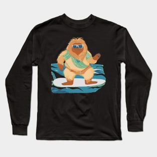 Bigfoot on a Surfboard Long Sleeve T-Shirt